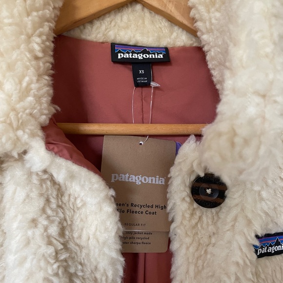 PATAGONIA BNWT Women's Recycled High-Pile Fleece Long Teddy Coat XS - Picture 7 of 7